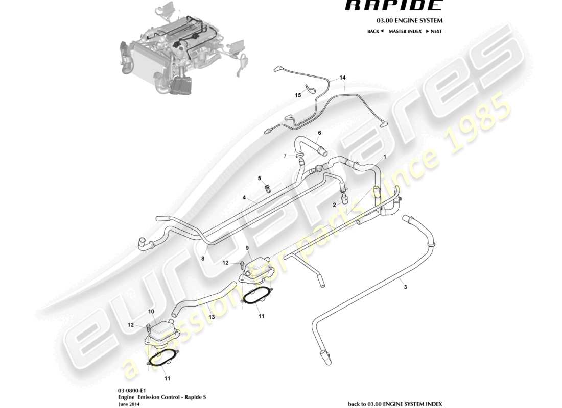 aston martin rapide (2011) emission control part diagram