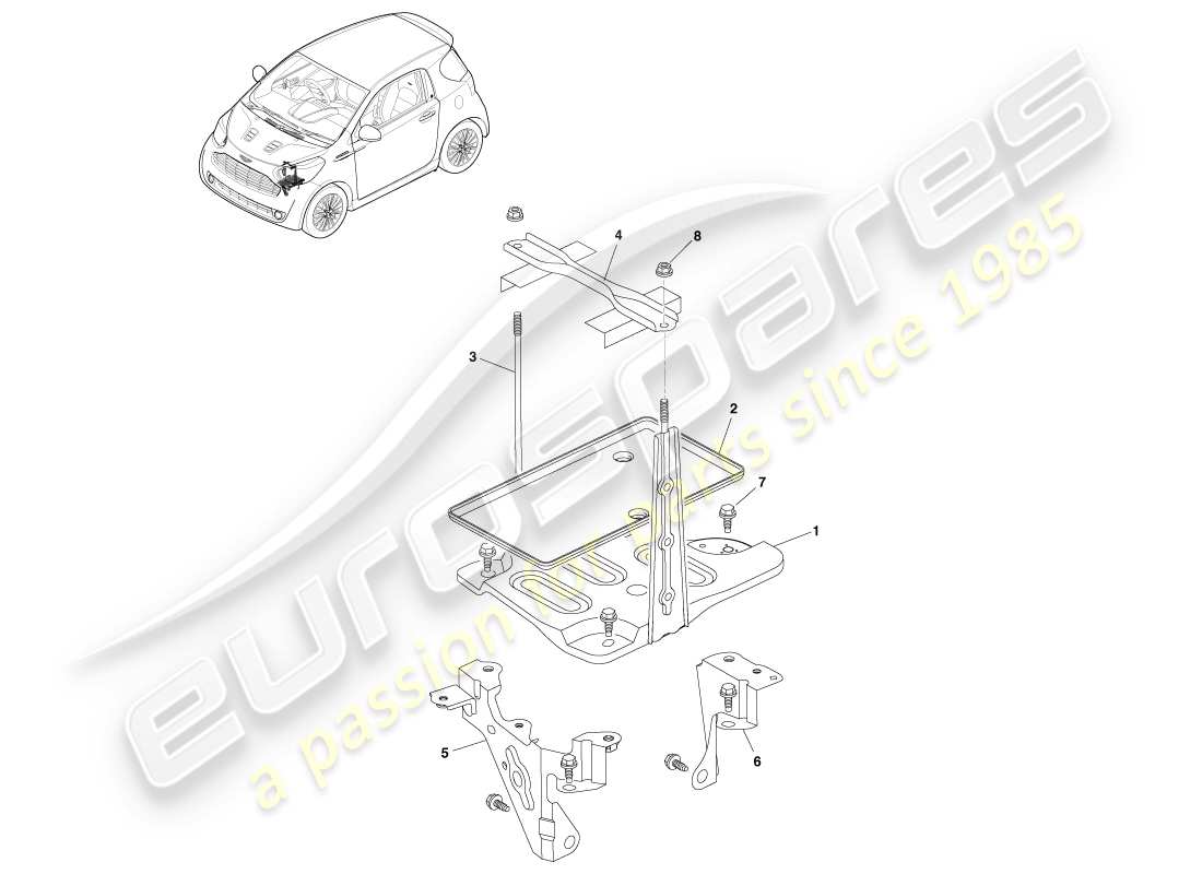 aston martin cygnet (2012) ancillary parts - cvt parts diagram