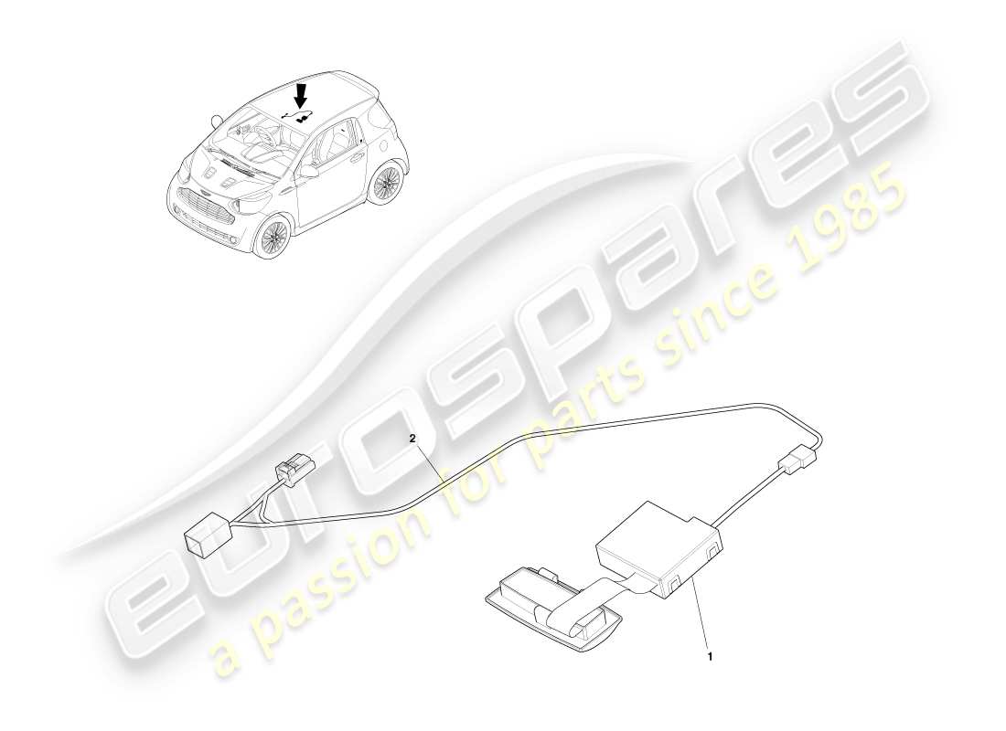 aston martin cygnet (2012) garage door opener parts diagram