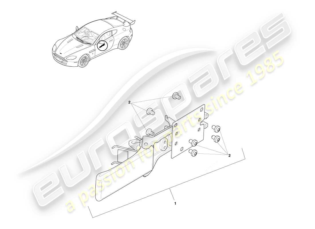 aston martin v8 vantage (2005) handle assembly, gt8 part diagram