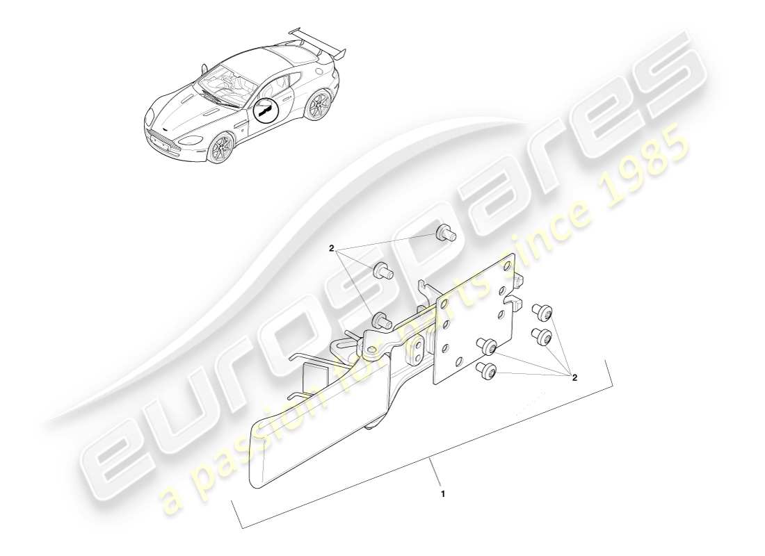 aston martin v8 vantage (2007) handle assembly, gt8 part diagram