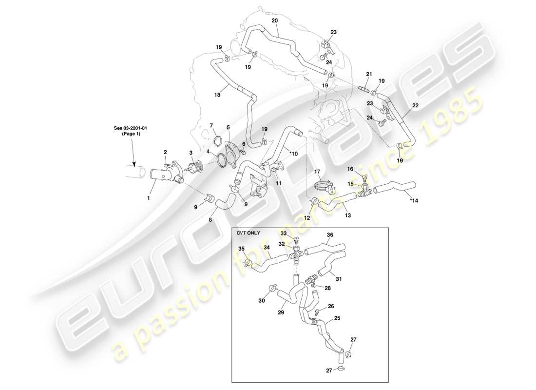 aston martin cygnet (2012) cooling pack module page2 parts diagram