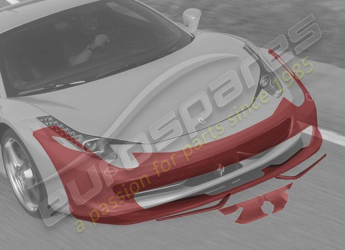 new ferrari anti-stone chipping protective film, front bumper. part number 70001829 (1)