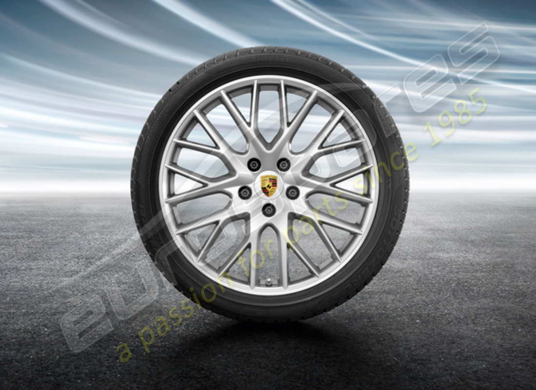 new porsche 21-inch sportdesign winter wheel and tyre set. part number 971044600e (1)