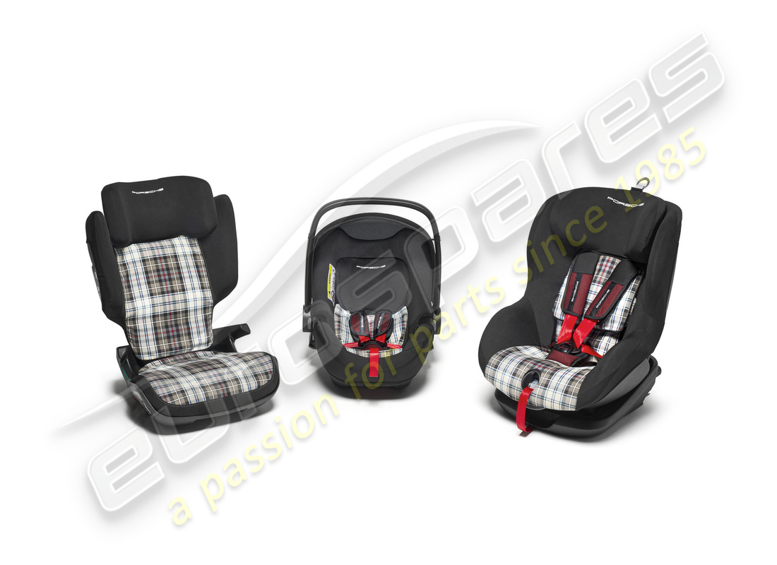 new porsche heritage design child seat cover - turbo 50 tartan for baby seat i-size. part number 971044065d (2)