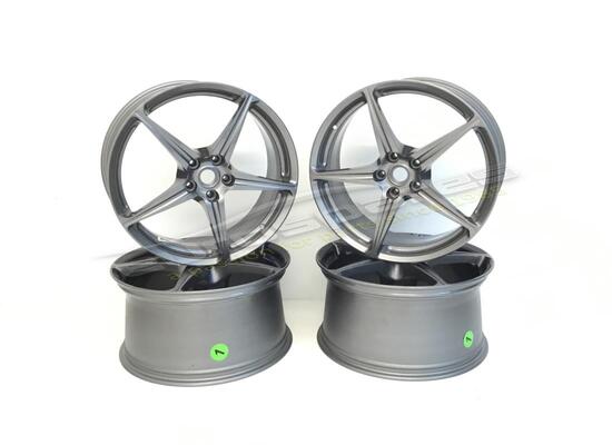 reconditioned ferrari wheel set (forged matte grigio corsa) 20 inch with studs part number 70001936